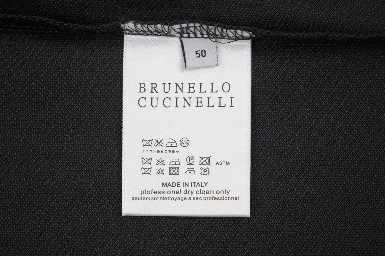 Brunello Cucinelli Black Contrast-Collar Pique Polo Shirt product photo from LabelPicks