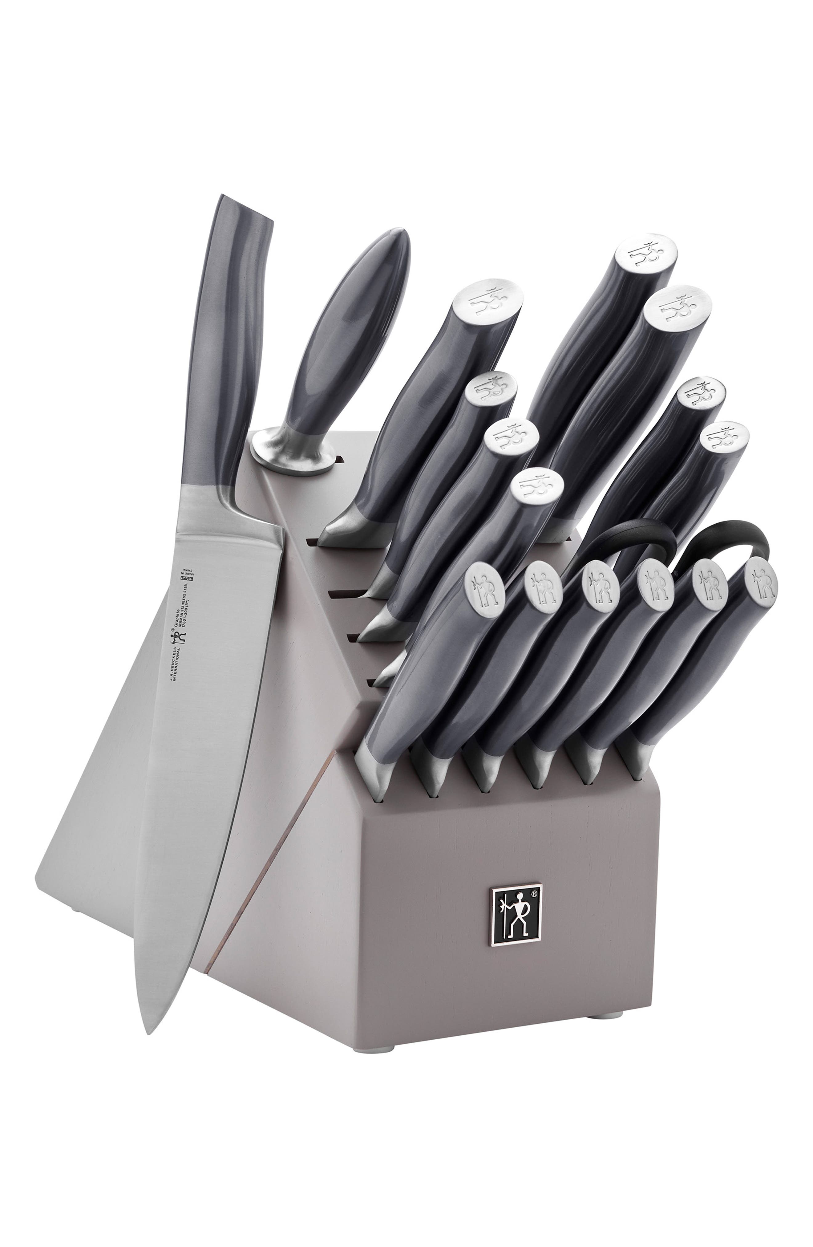 HENCKELS CUTLERY Graphite Stainless Steel Knife Block 18-Piece Set