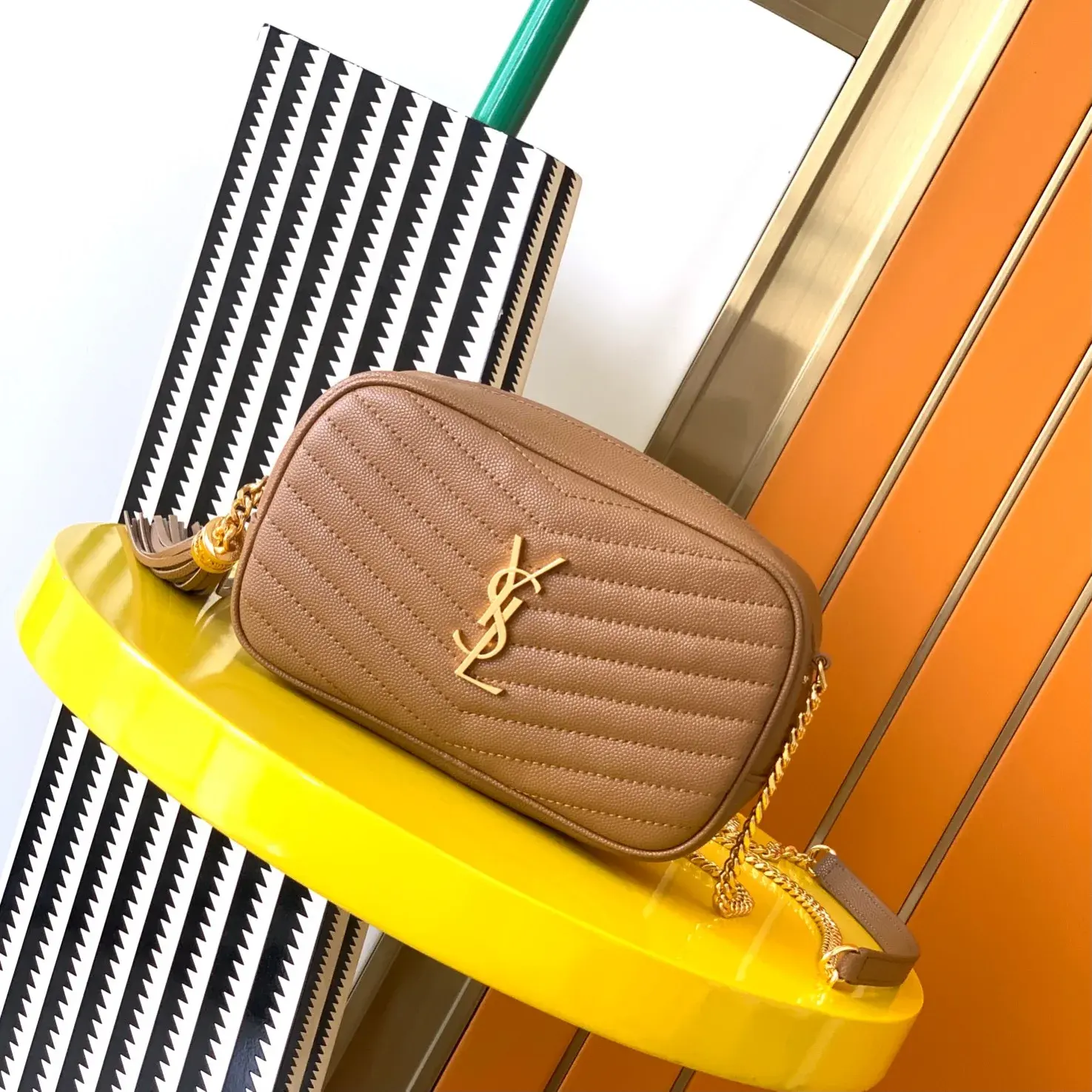 Saint Laurent Grained Leather Crossbody Bag product photo from LabelPicks