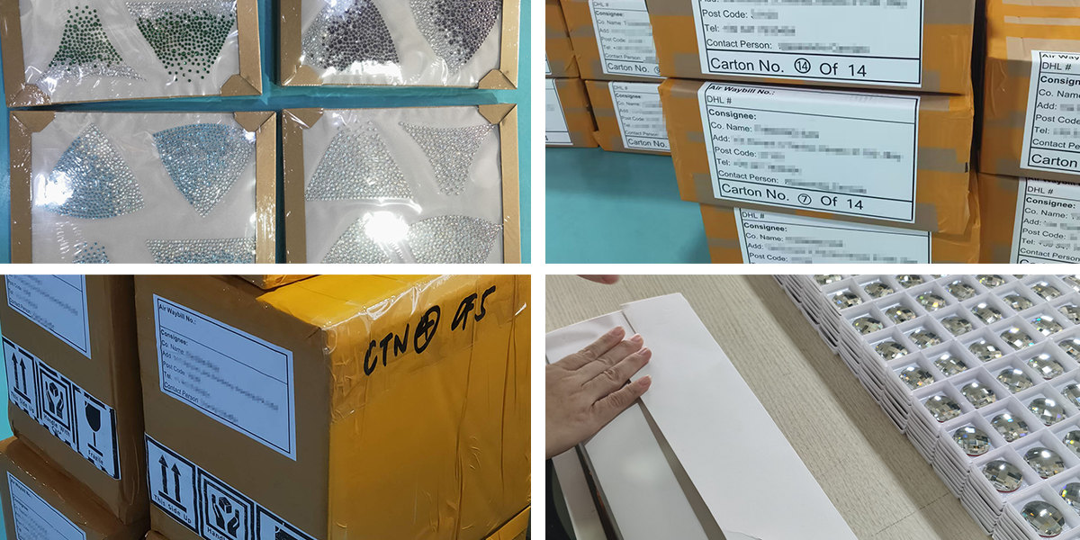Global shipment of rhinestones