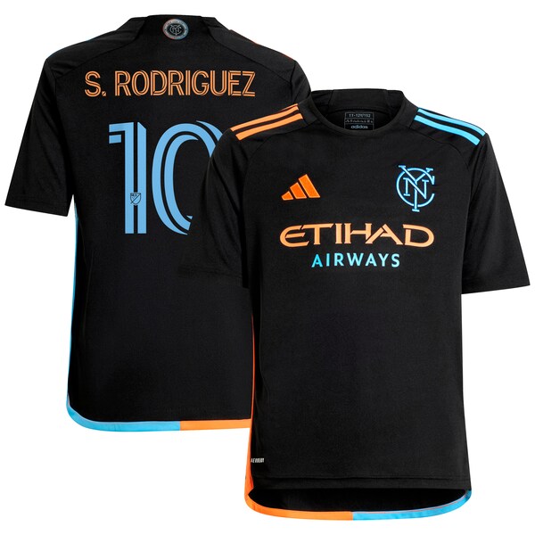 Santiago Rodríguez New York City FC adidas Youth 2024 24/7 Kit Replica Player Jersey – Black