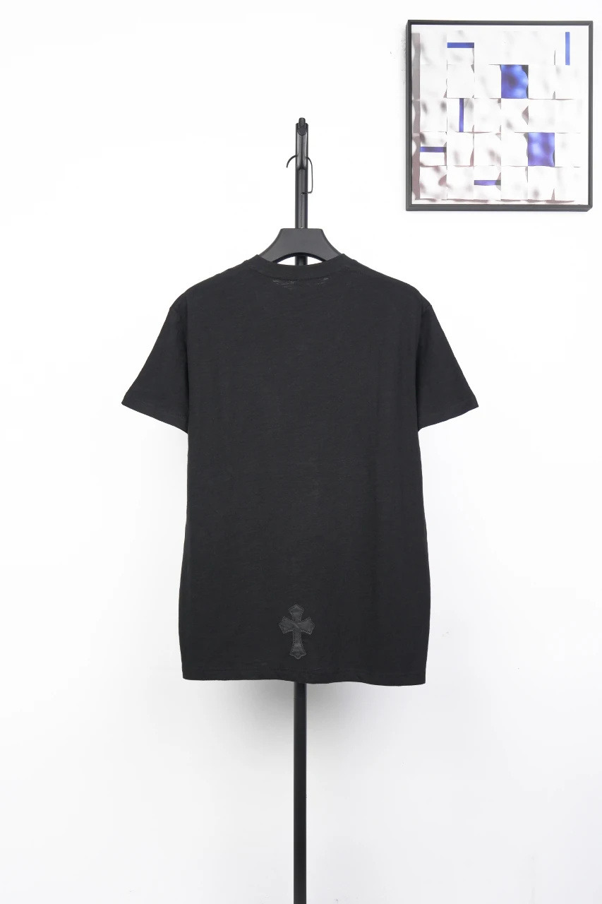 Chrome Hearts Black Pocket Cross Leather Label T-Shirt product photo from LabelPicks
