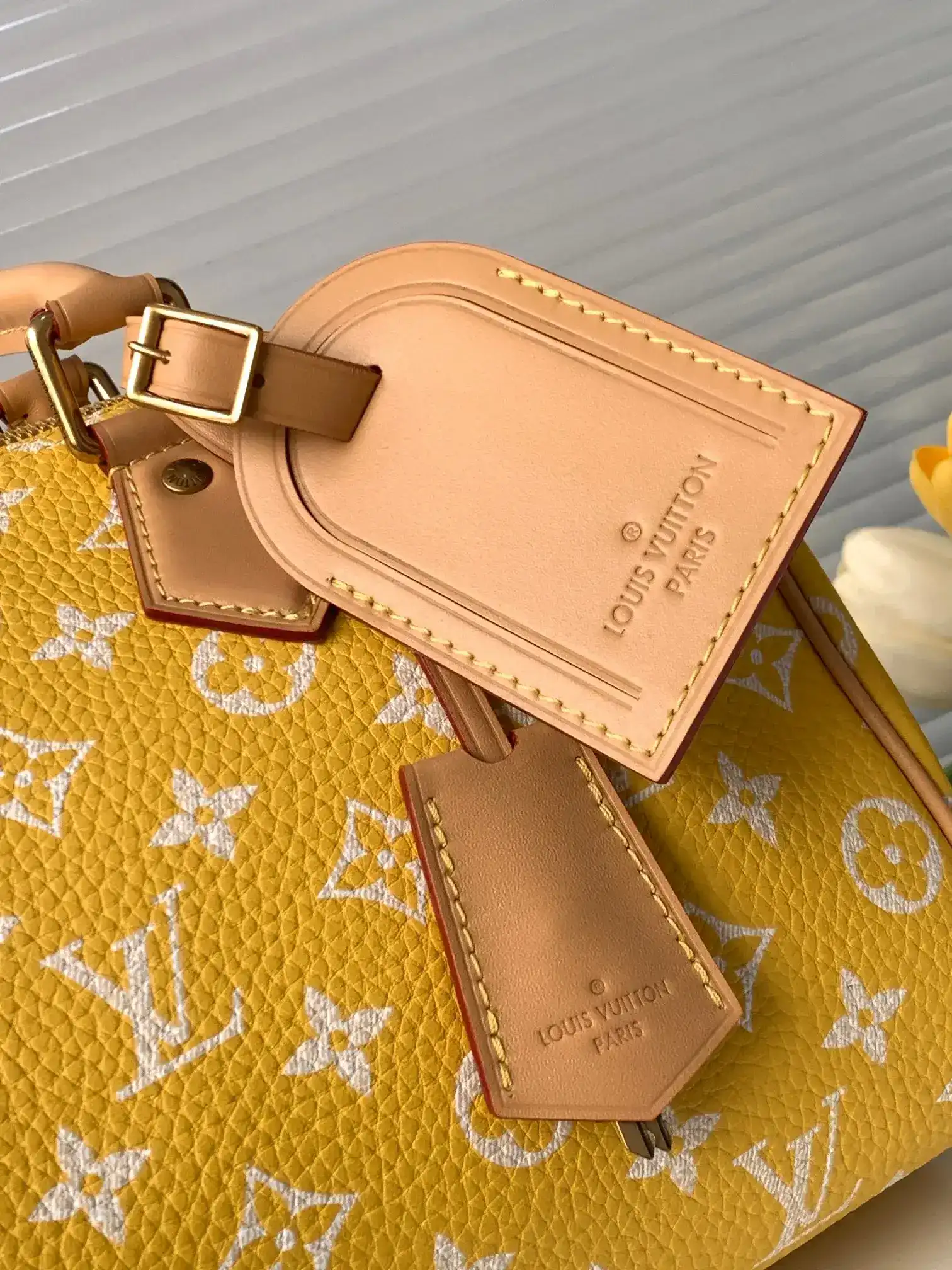 Louis Vuitton Yellow Speedy Lambskin Top Handle Bag product photo from LabelPicks