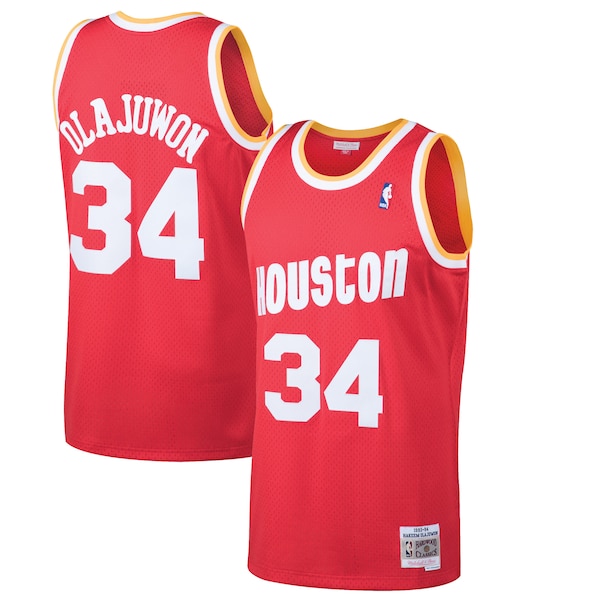 Hakeem Olajuwon Houston Rockets 1993/94 Hardwood Classics Swingman Jersey - Red