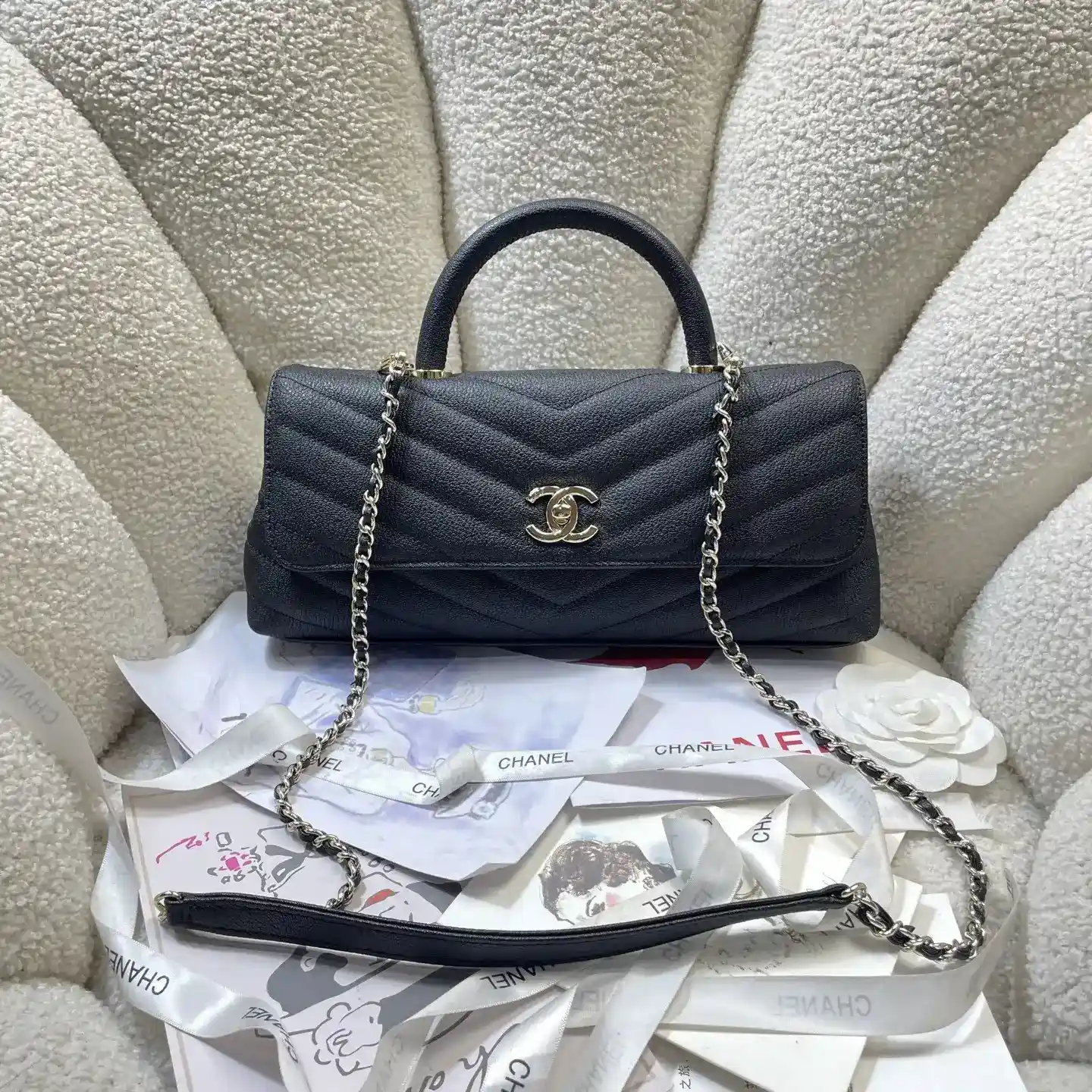 Chanel Coco Handle Black Calfskin Top Handle Bag product photo from LabelPicks