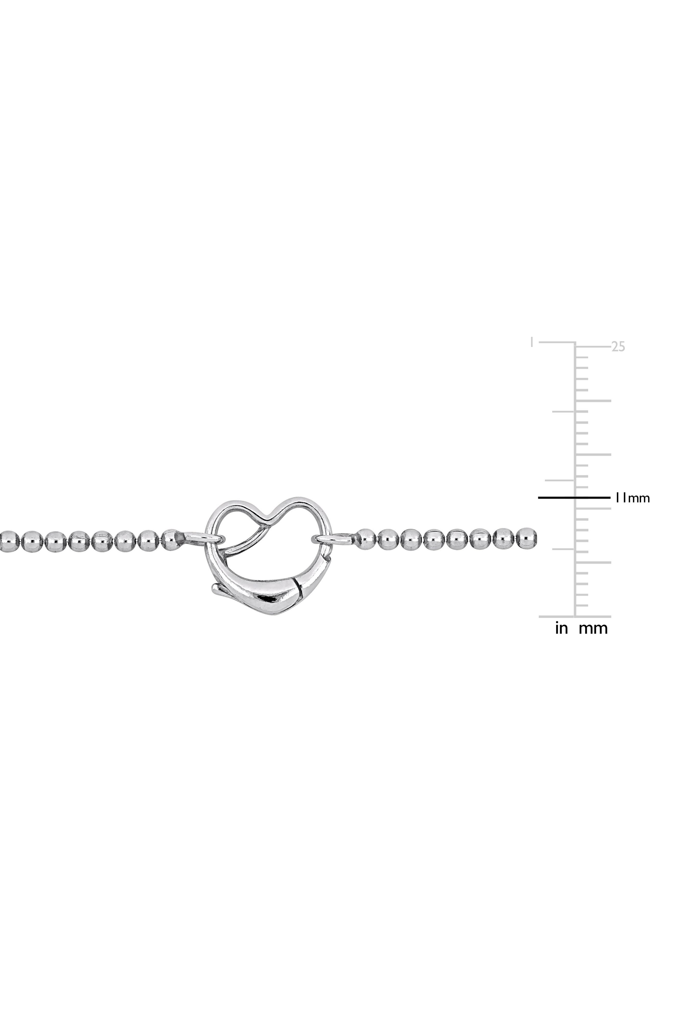 DELMAR Heart Bead Link Necklace