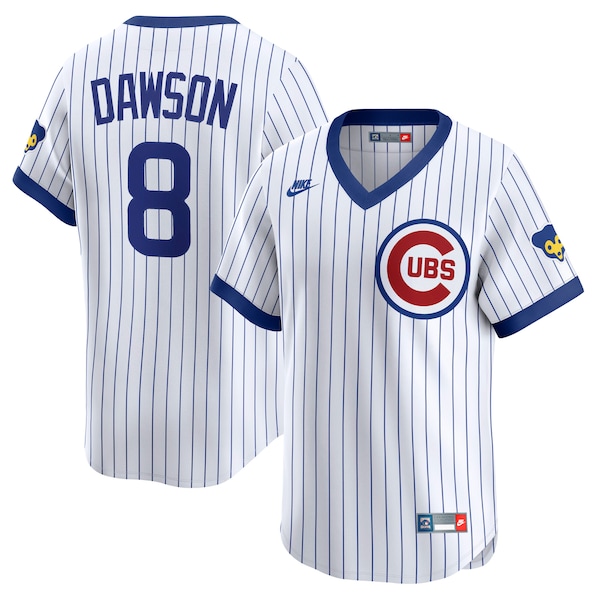 Andre Dawson Chicago Cubs Nike Throwback Cooperstown Collection Limited Jersey - White