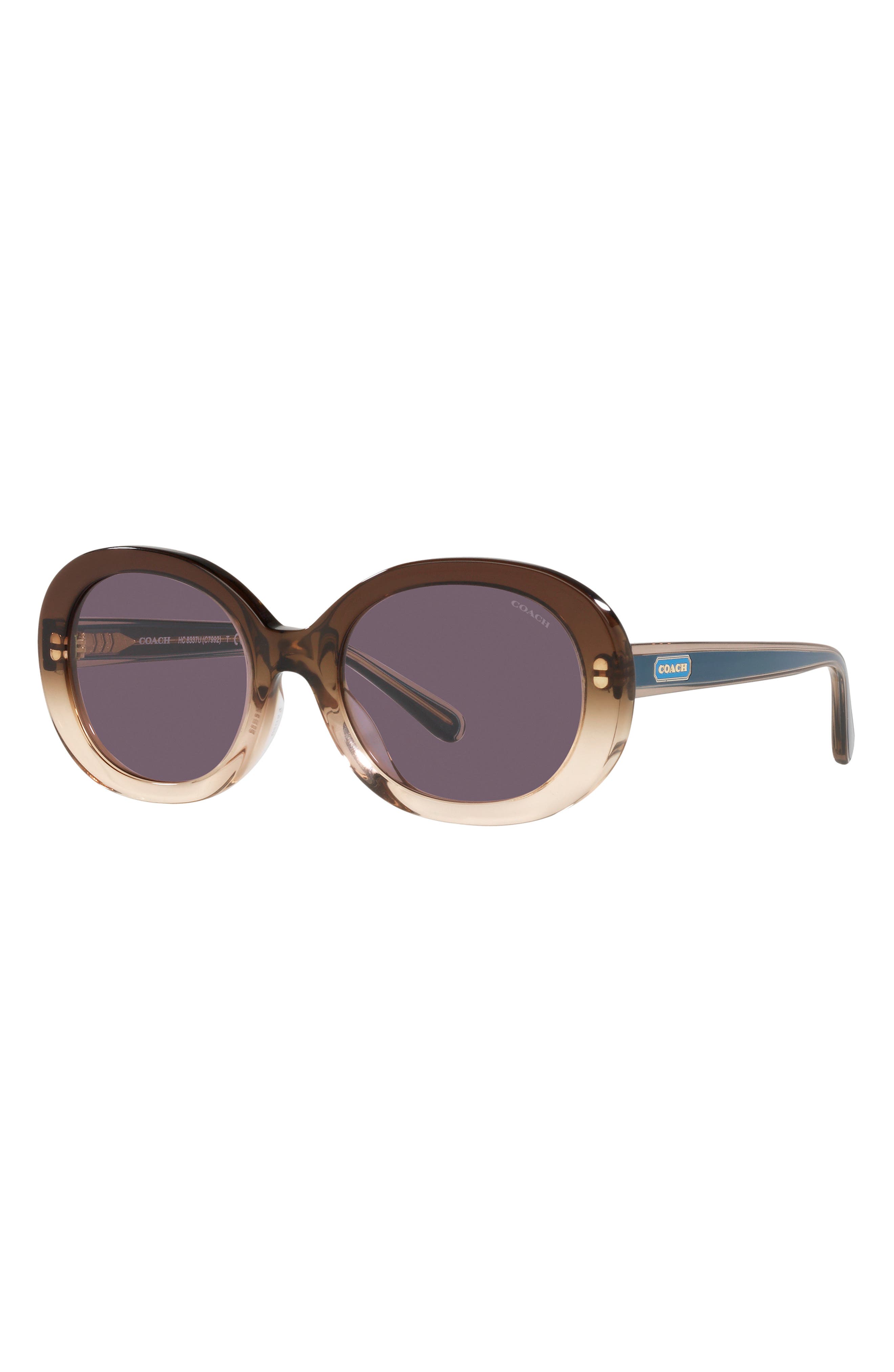 COACH 52mm Oval Sunglasses