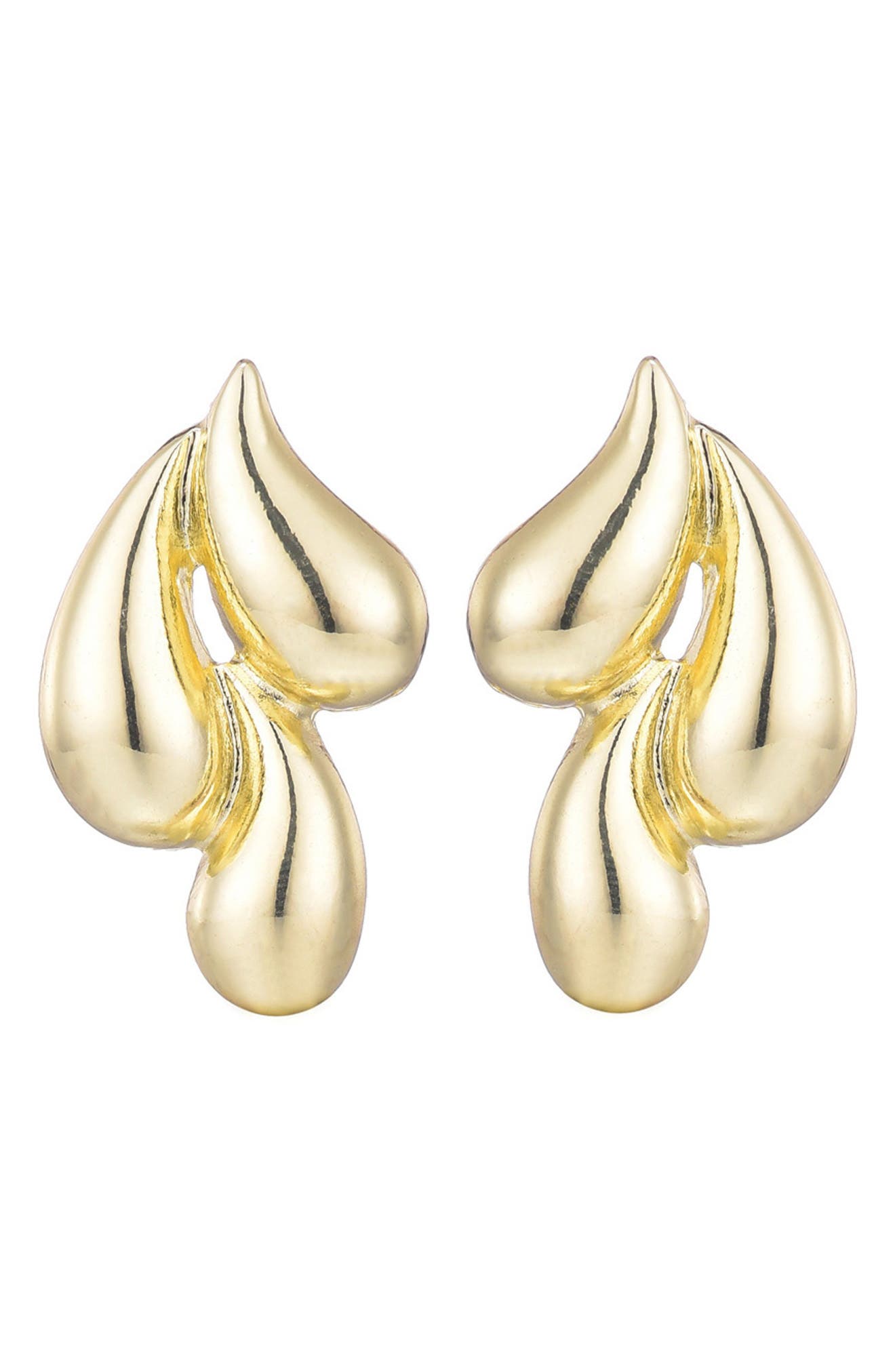 Adornia Triple Teardrop Stud Earrings
