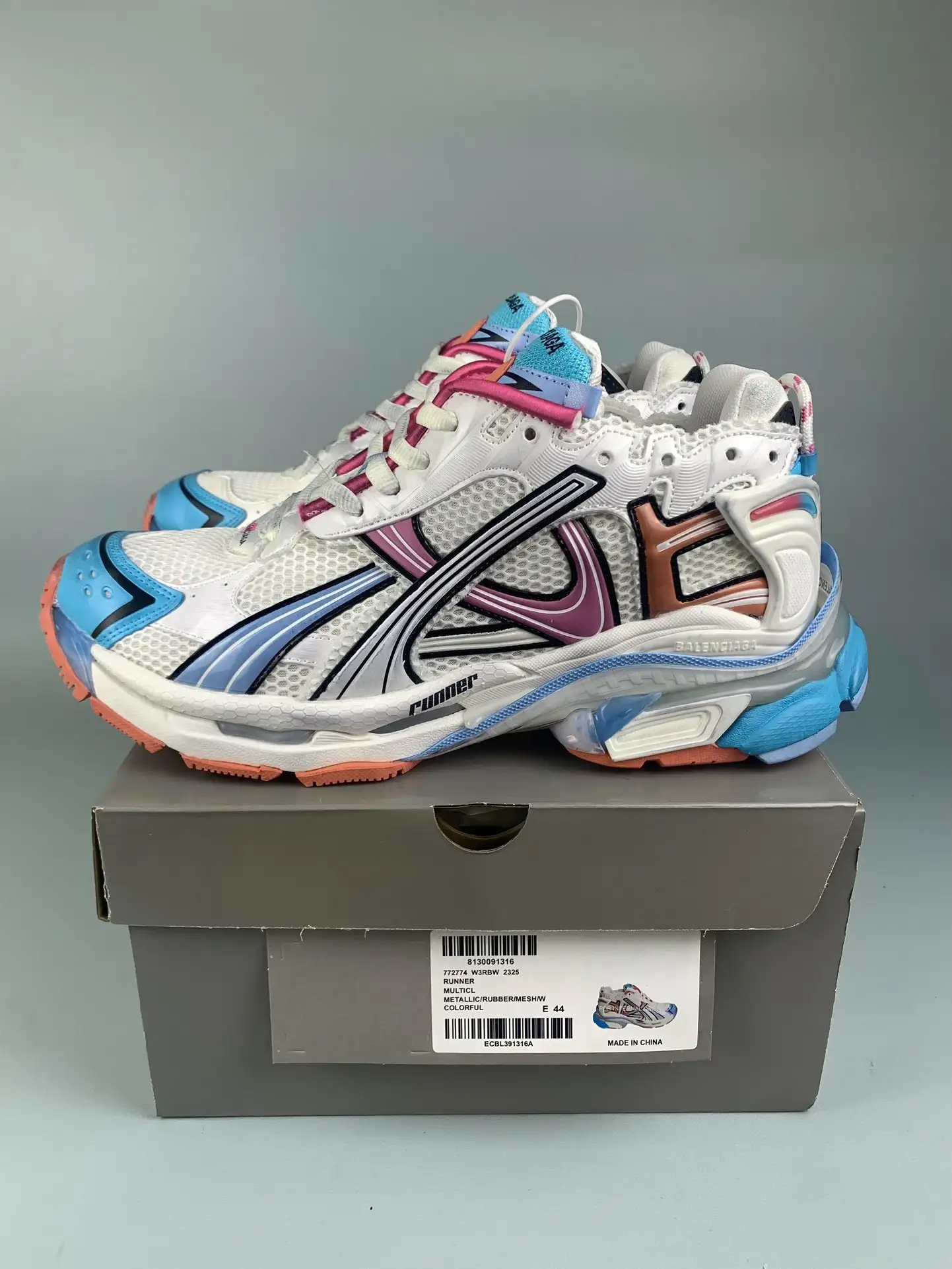 Runner Sneaker in White/Yellow/Pink/Blue product photo from LabelPicks