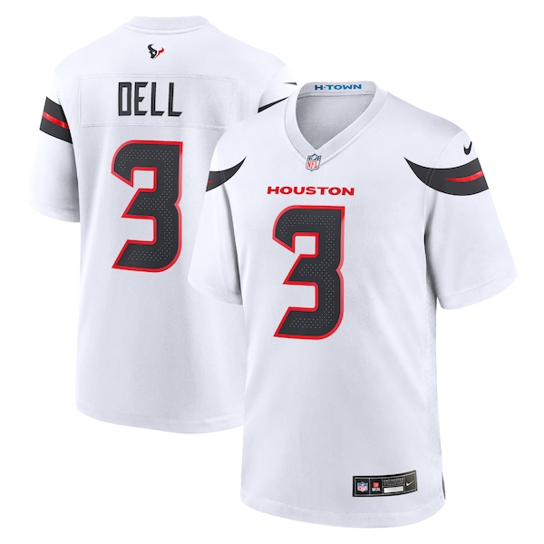 Tank Dell Houston Texans Nike Game Jersey -  White/Red/Navy