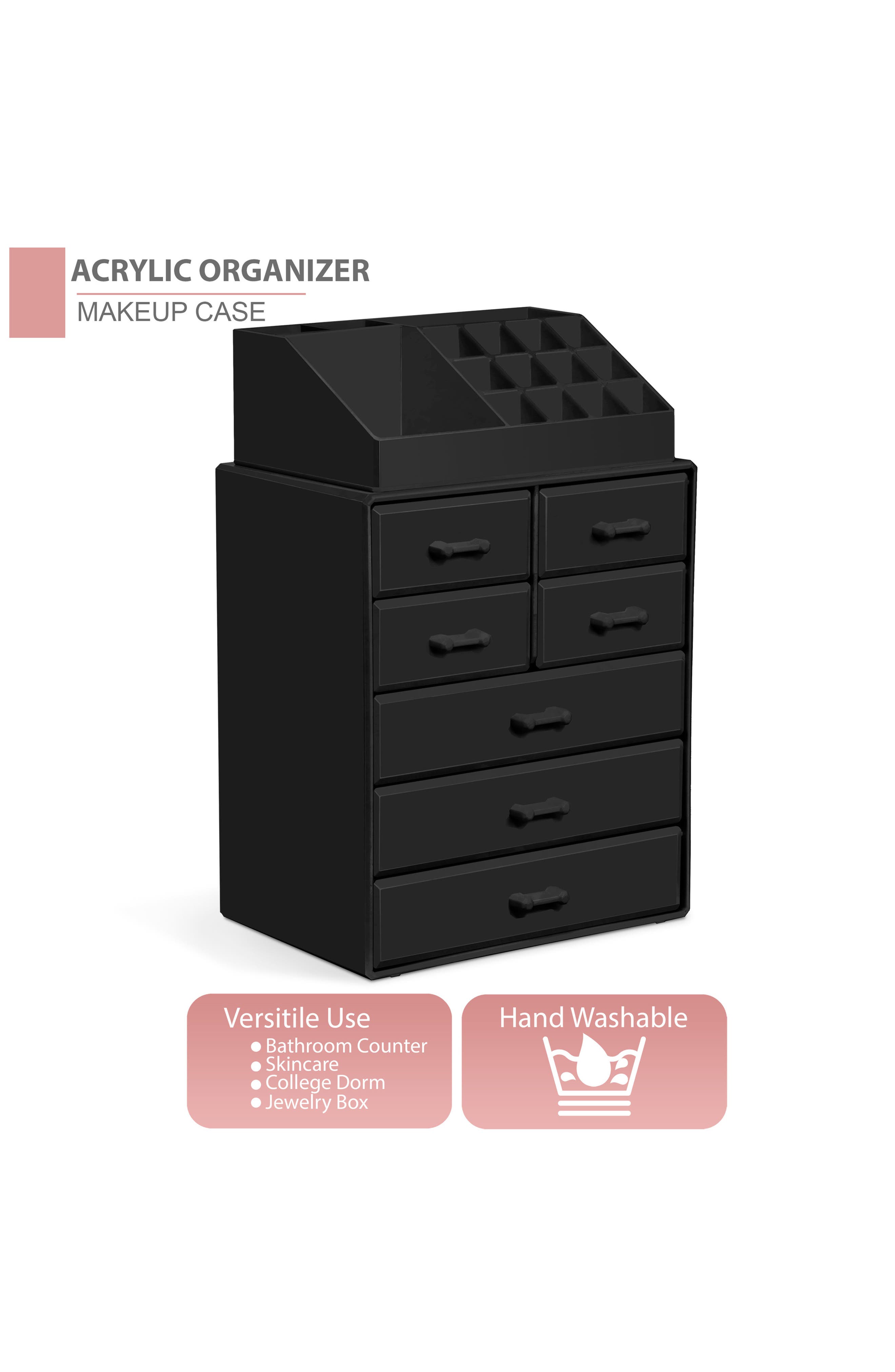 SORBUS 7-Drawer Makeup Organizer Case