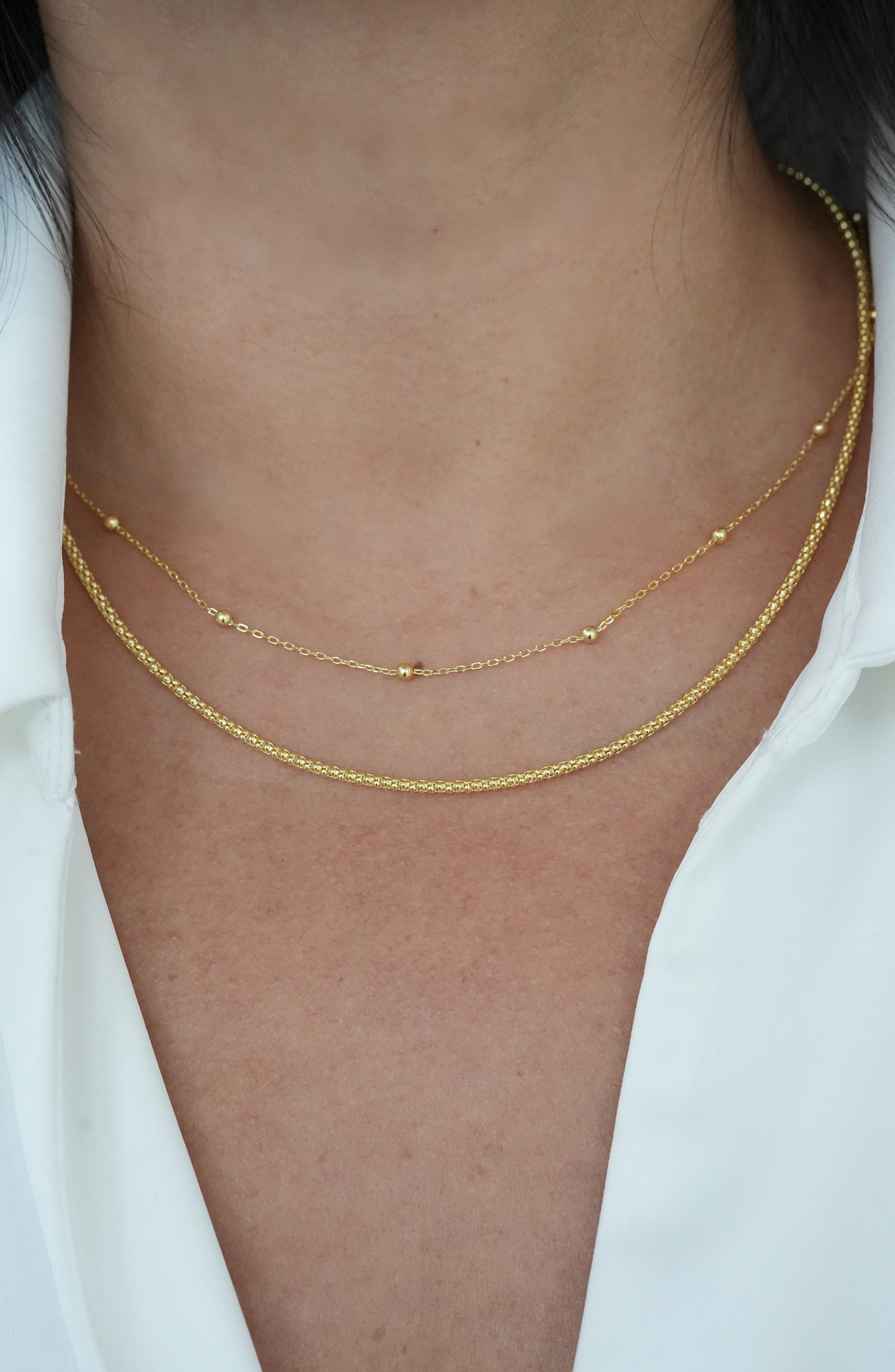 Argento Vivo Sterling Silver Popcorn Chain Necklace