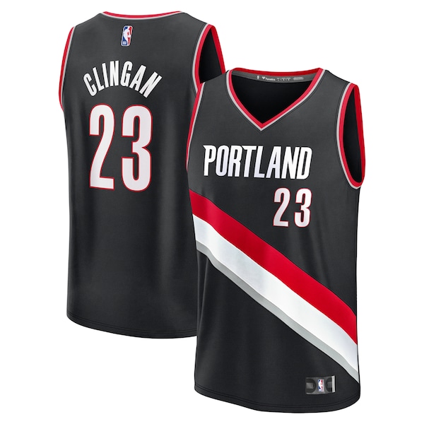 Donovan Clingan Portland Trail Blazers  2024 NBA Draft Fast Break Player Jersey - Icon Edition - Black