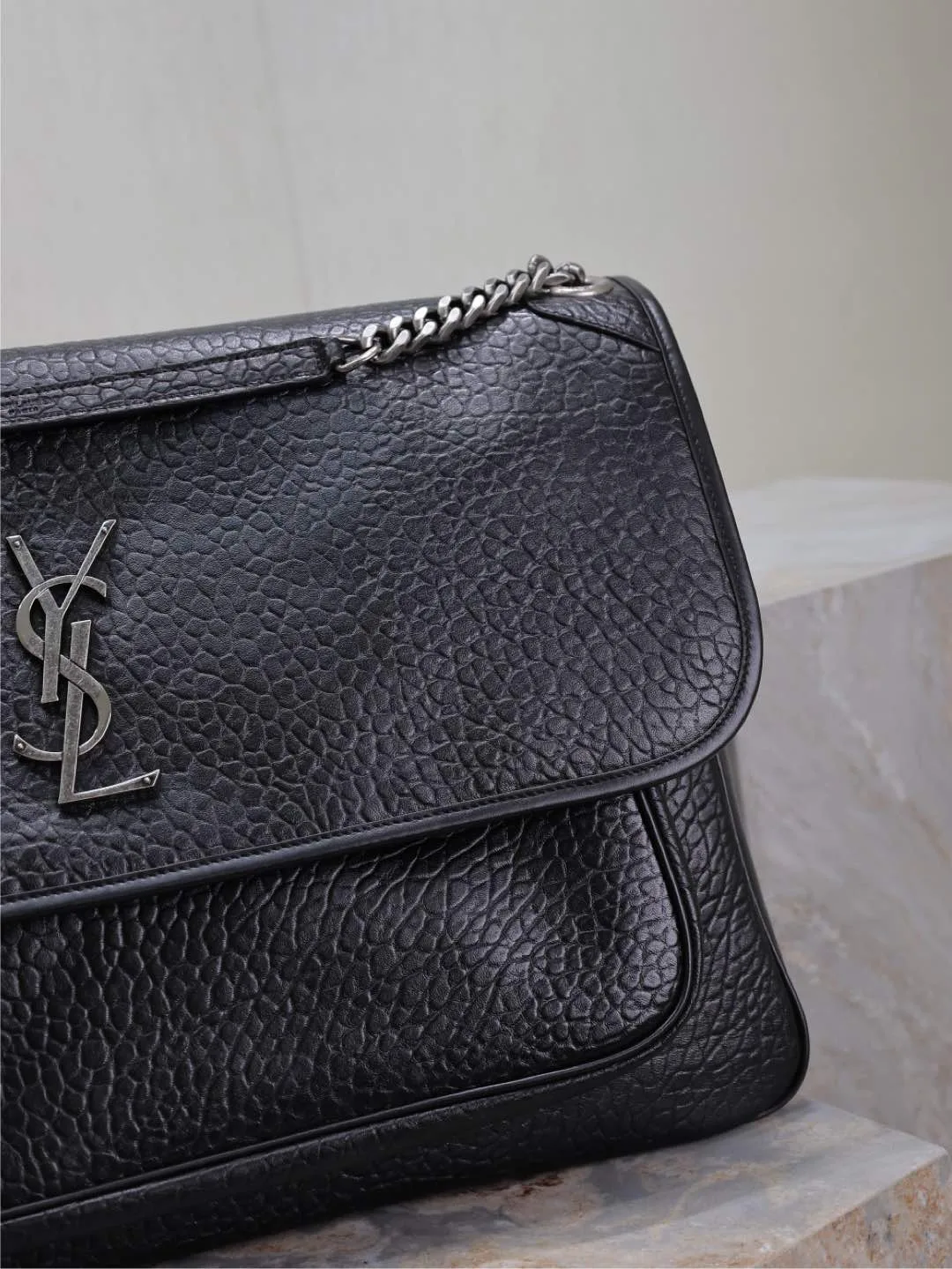 Saint Laurent Niki Black Lambskin Shoulder Bag product photo from LabelPicks