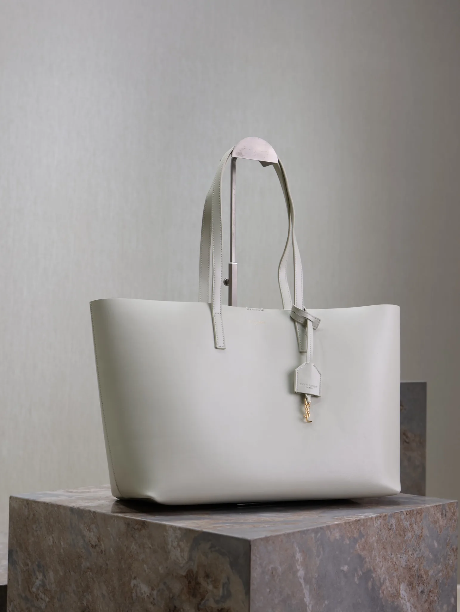 Saint Laurent White Calfskin Tote Bag product photo from LabelPicks