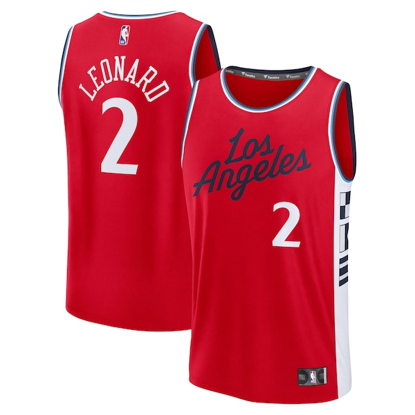 Kawhi Leonard LA Clippers  Fast Break Replica Player Jersey - Statement Edition - Red