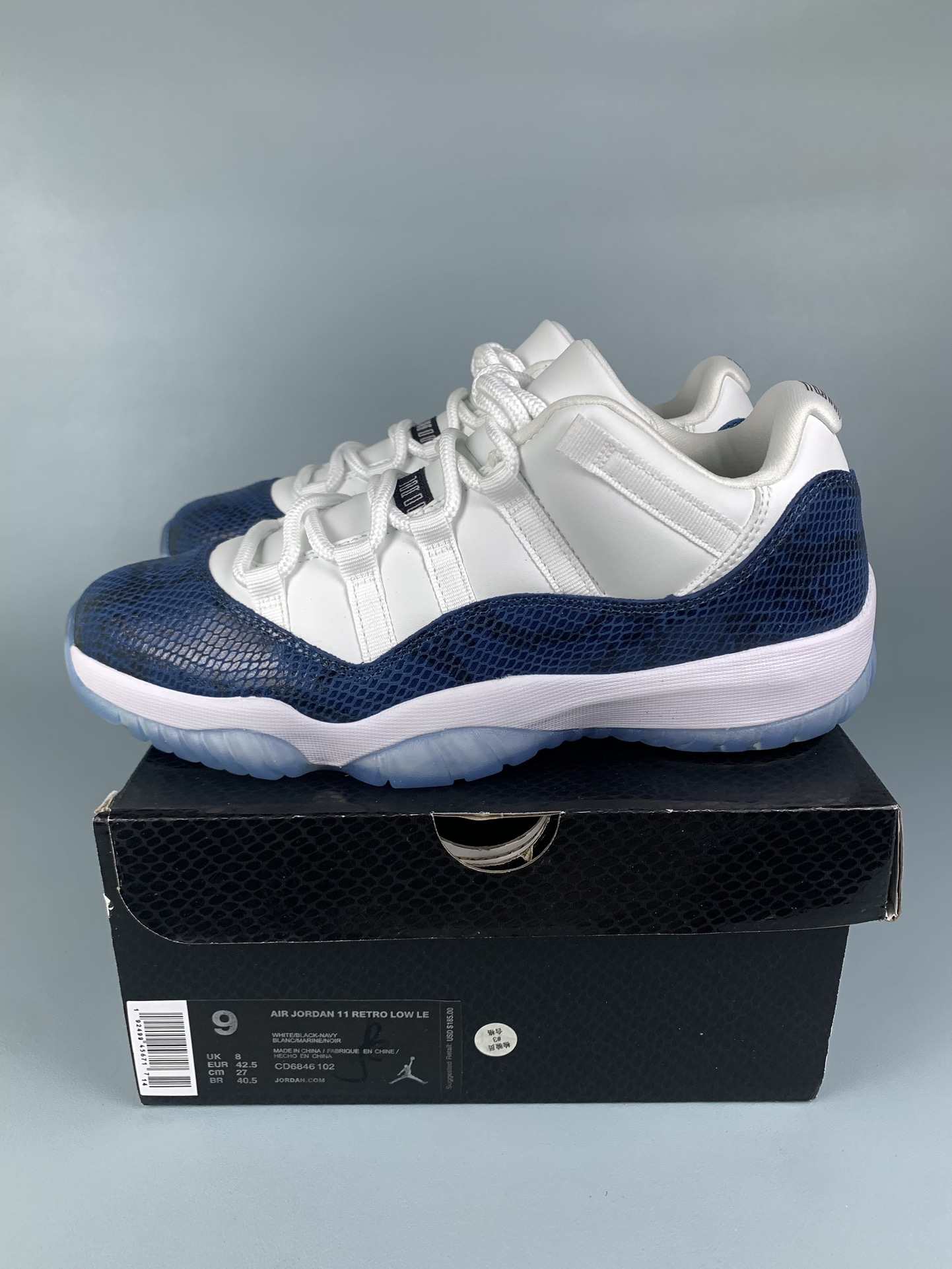Air Jordan 11 Retro Low “Navy Snakeskin” Shoes