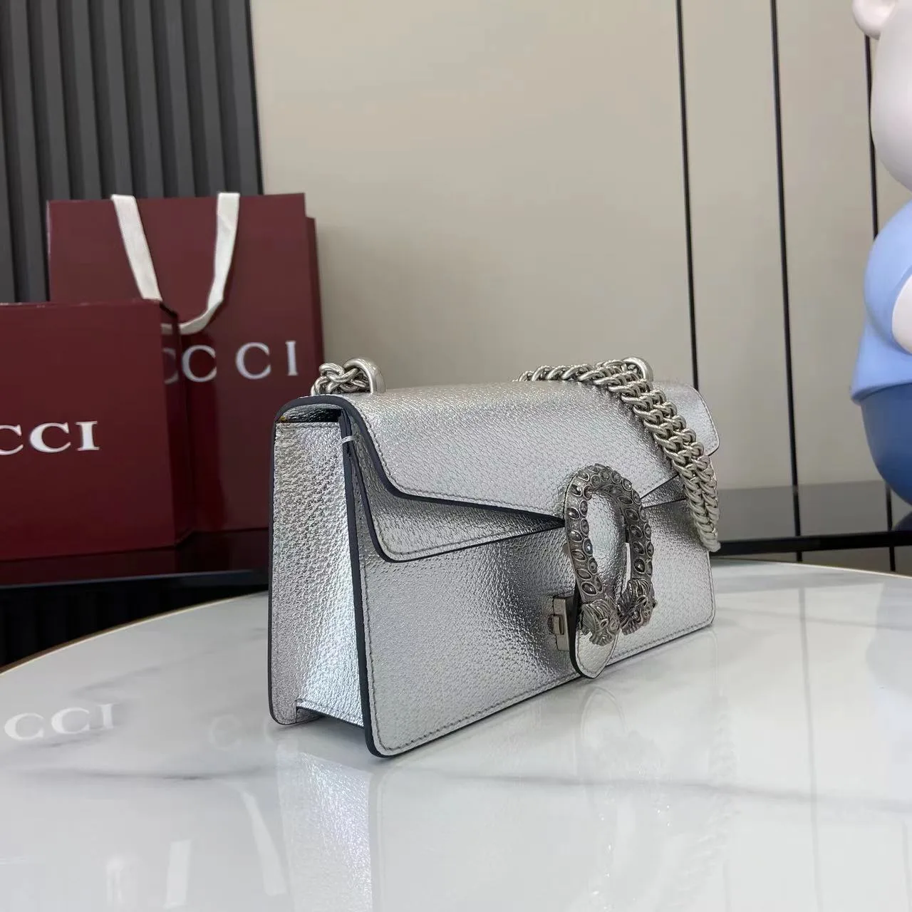 Gucci Silver Dionysus Shoulder Bag product photo from LabelPicks