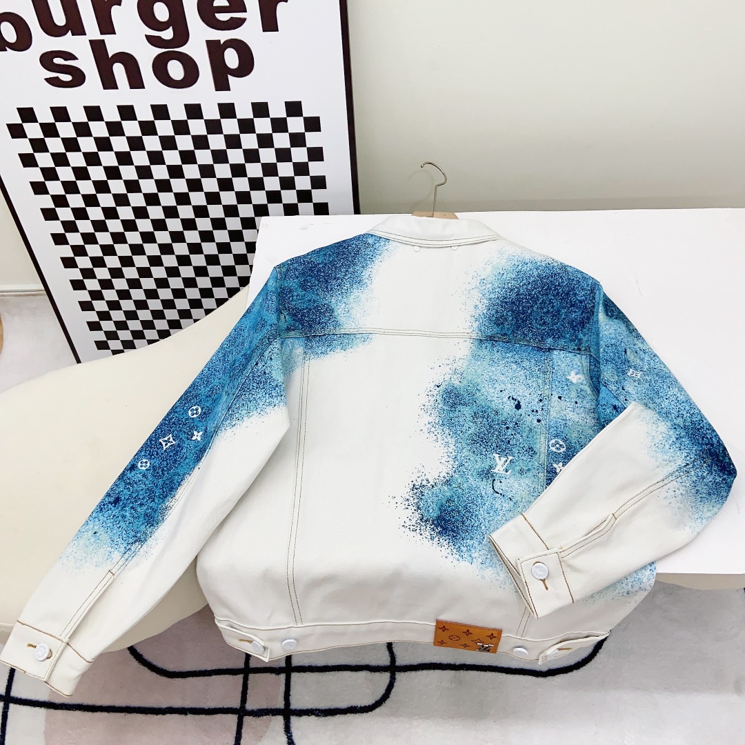 New ink-painted denim jacket