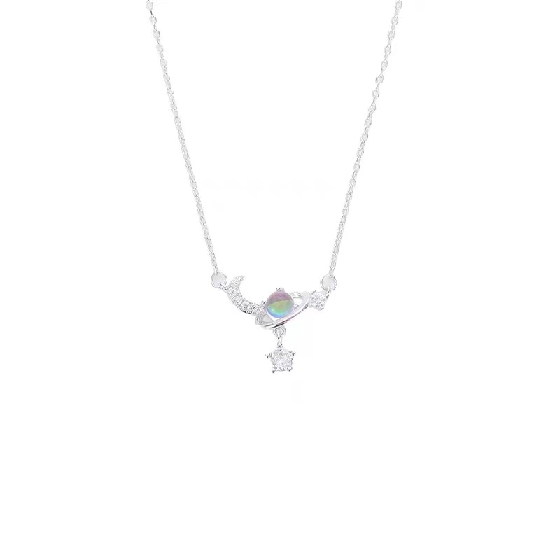 Moon Necklace Pendant Star Moon Collarbone Chain Necklace