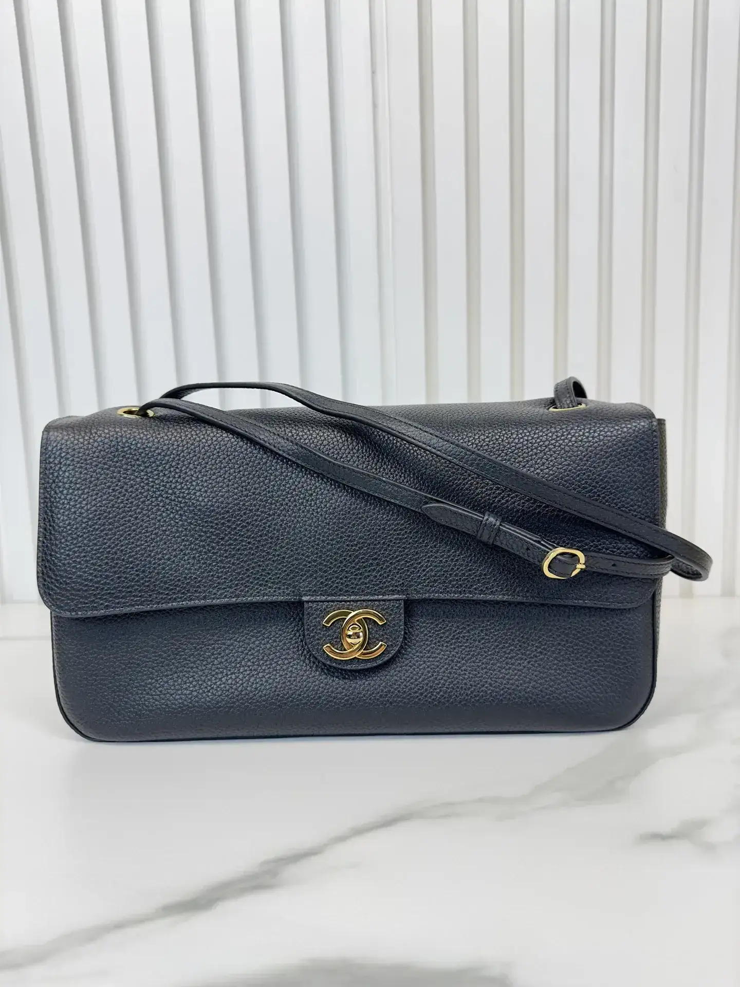 Chanel Grained Leather Classic Flap Shoulder Bag product photo from LabelPicks