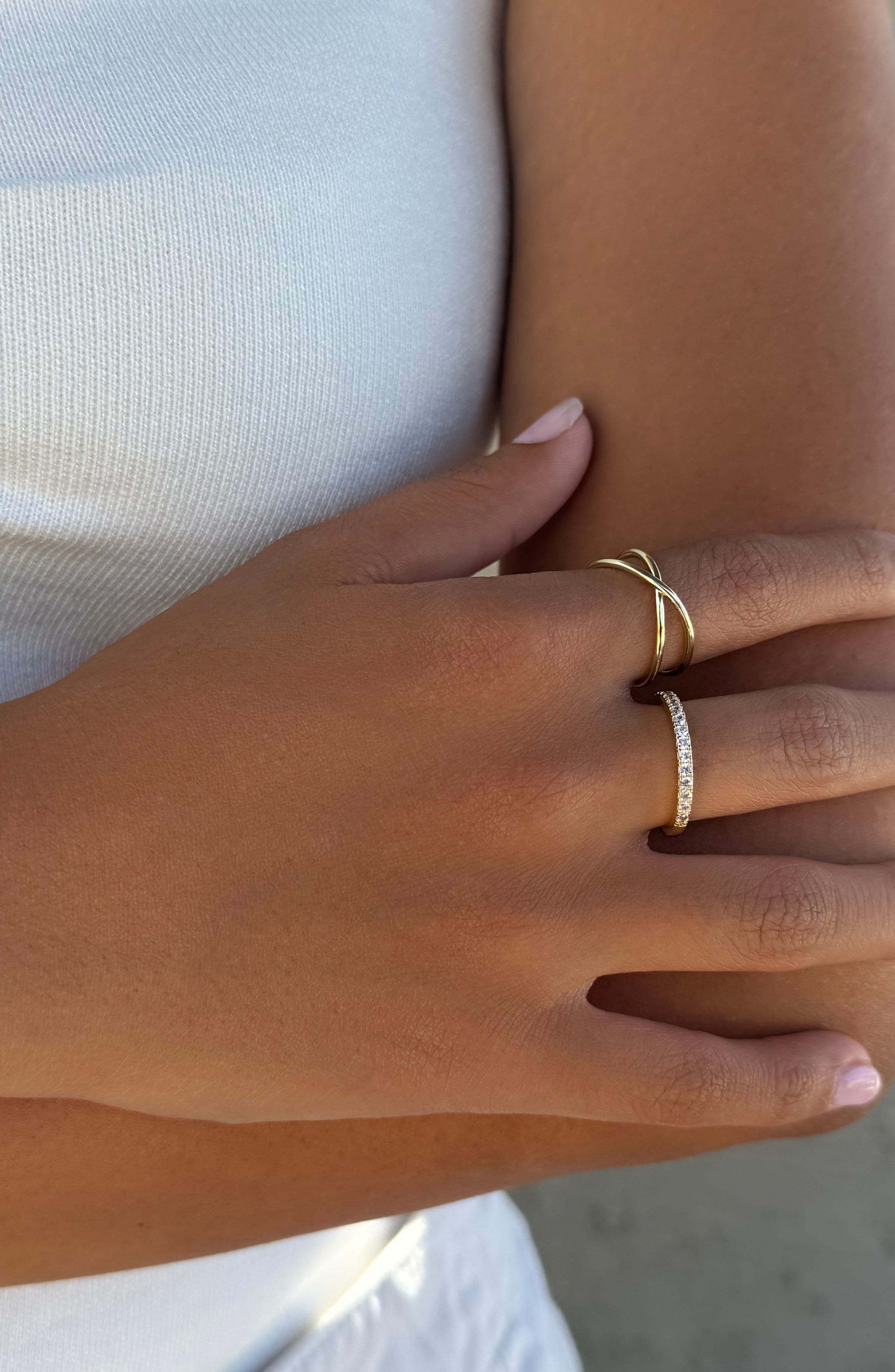 Adornia Set of 2 CZ Rings