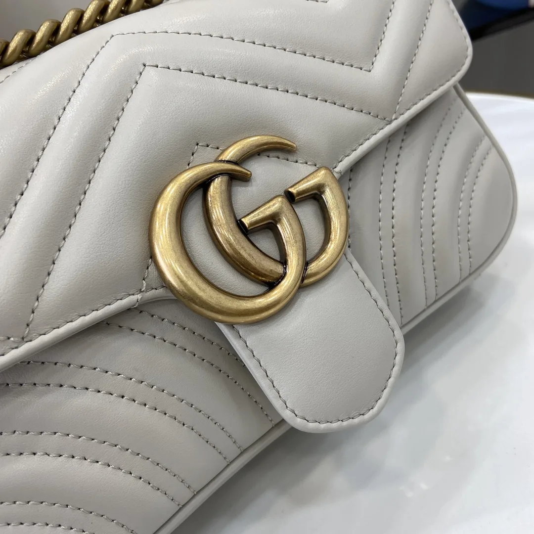 Gucci Marmont Grey GG Supreme Canvas Crossbody Bag product photo from LabelPicks