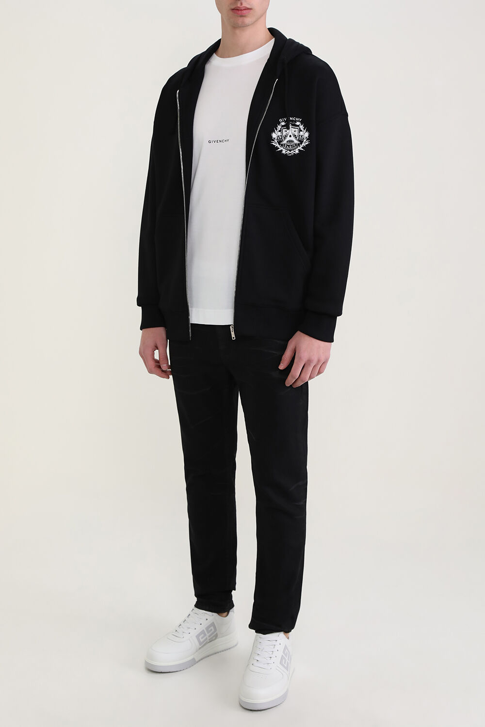 SAINT LAURENT מכנסי סקיני ג'ינס במראה משופשף