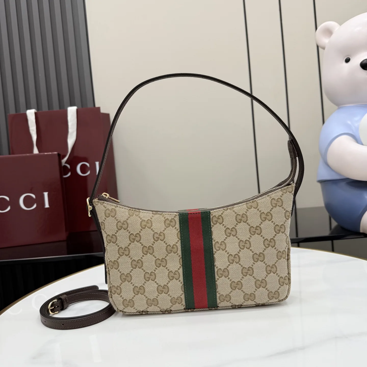 Gucci Brown Quilted Leather Crossbody Bag product photo from LabelPicks