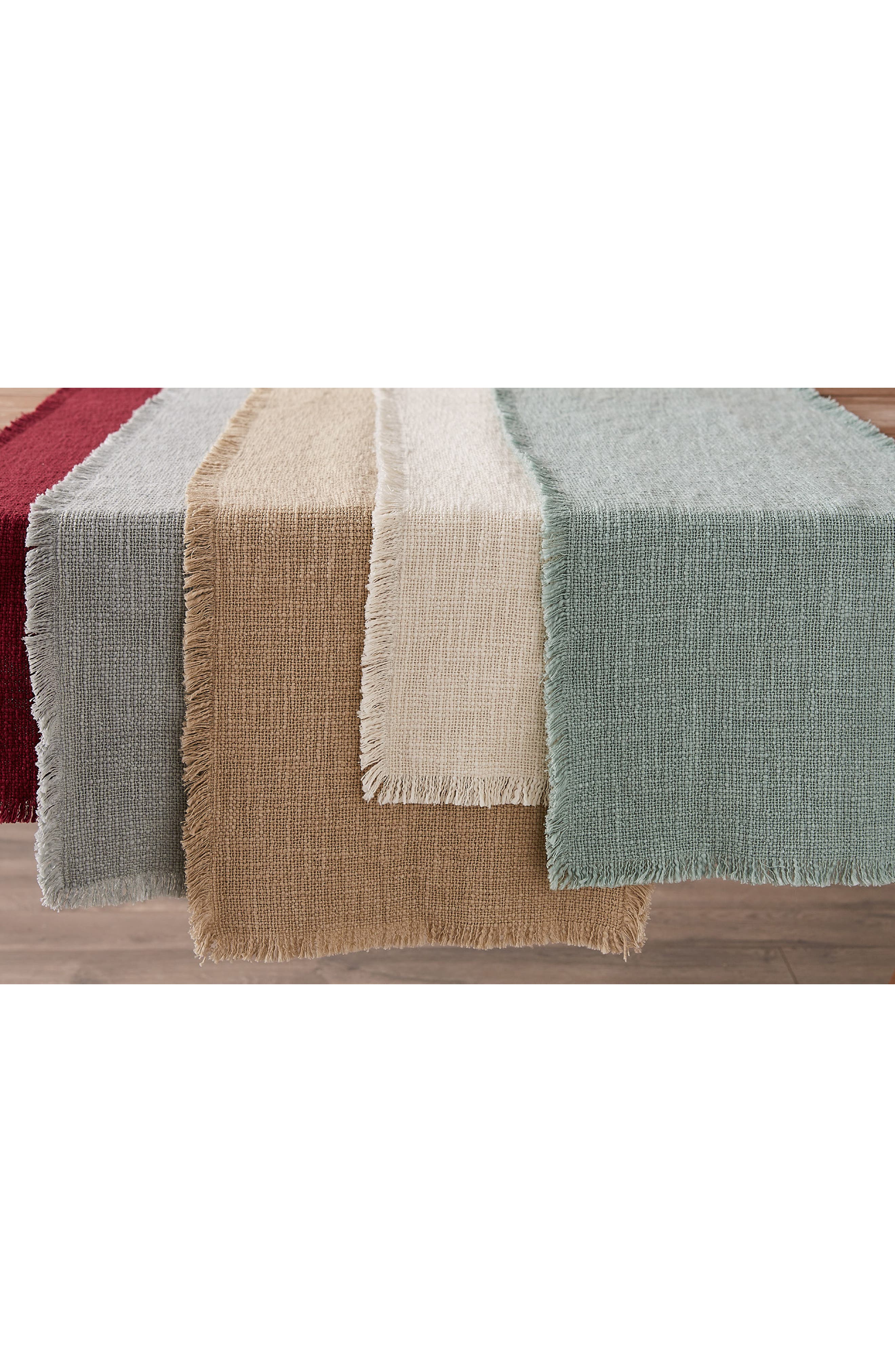 Design Imports Chino Basket Fringe Table Runner