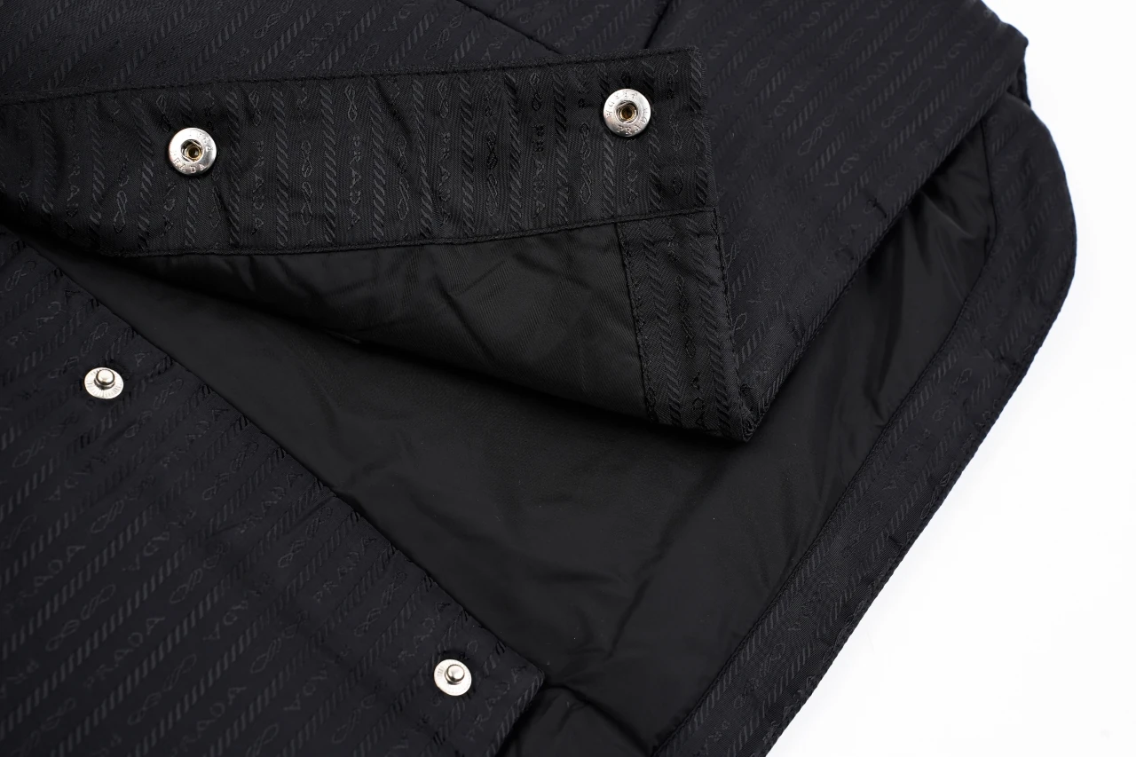 Prada Black Jacquard Triangle Logo Padded Vest product photo from LabelPicks