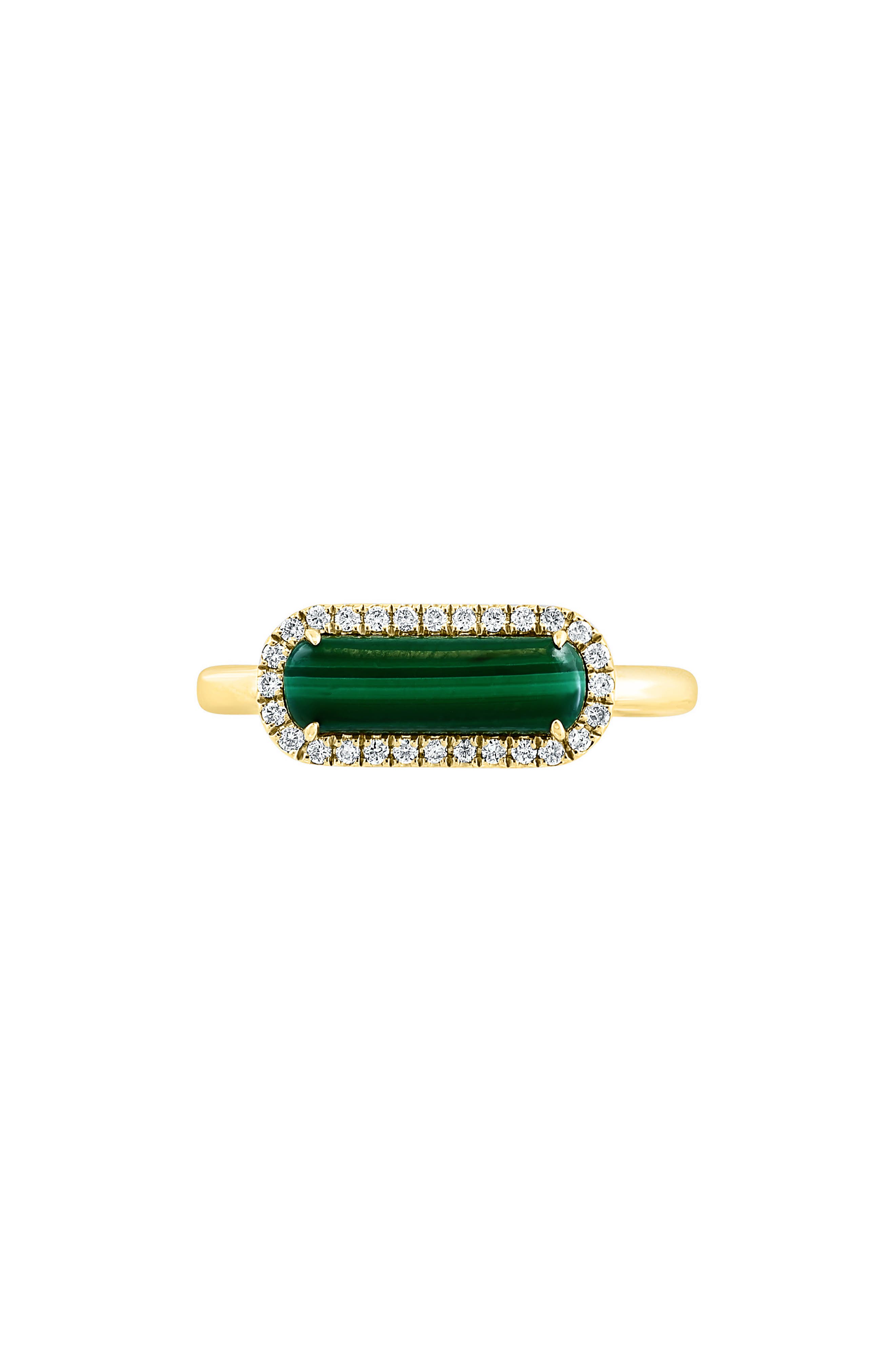 EFFY 14K Yellow Gold, Diamond & Malachite Ring