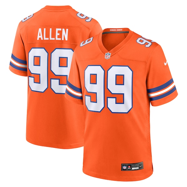 Zach Allen Denver Broncos Nike Mile High Collection 1977 Throwback Player Game Jersey - Orange