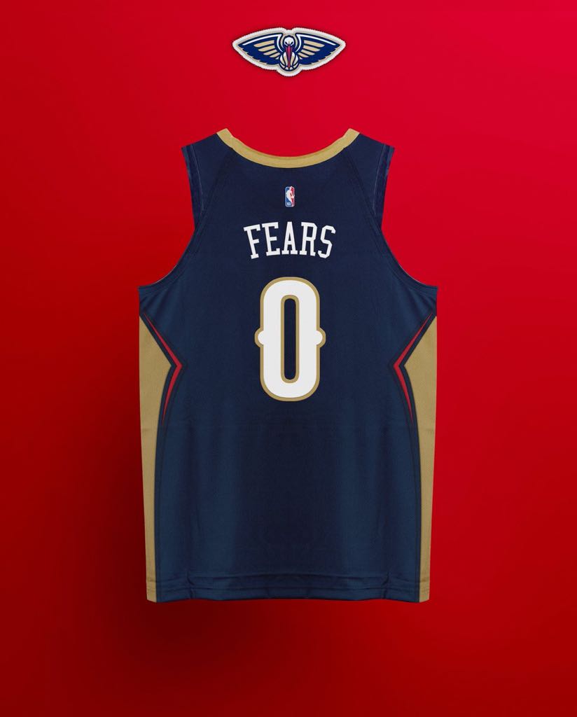 Jeremiah Fears New Orleans Pelicans  2025 NBA Draft First Round Pick Fast Break Replica Jersey - Icon Edition - Navy