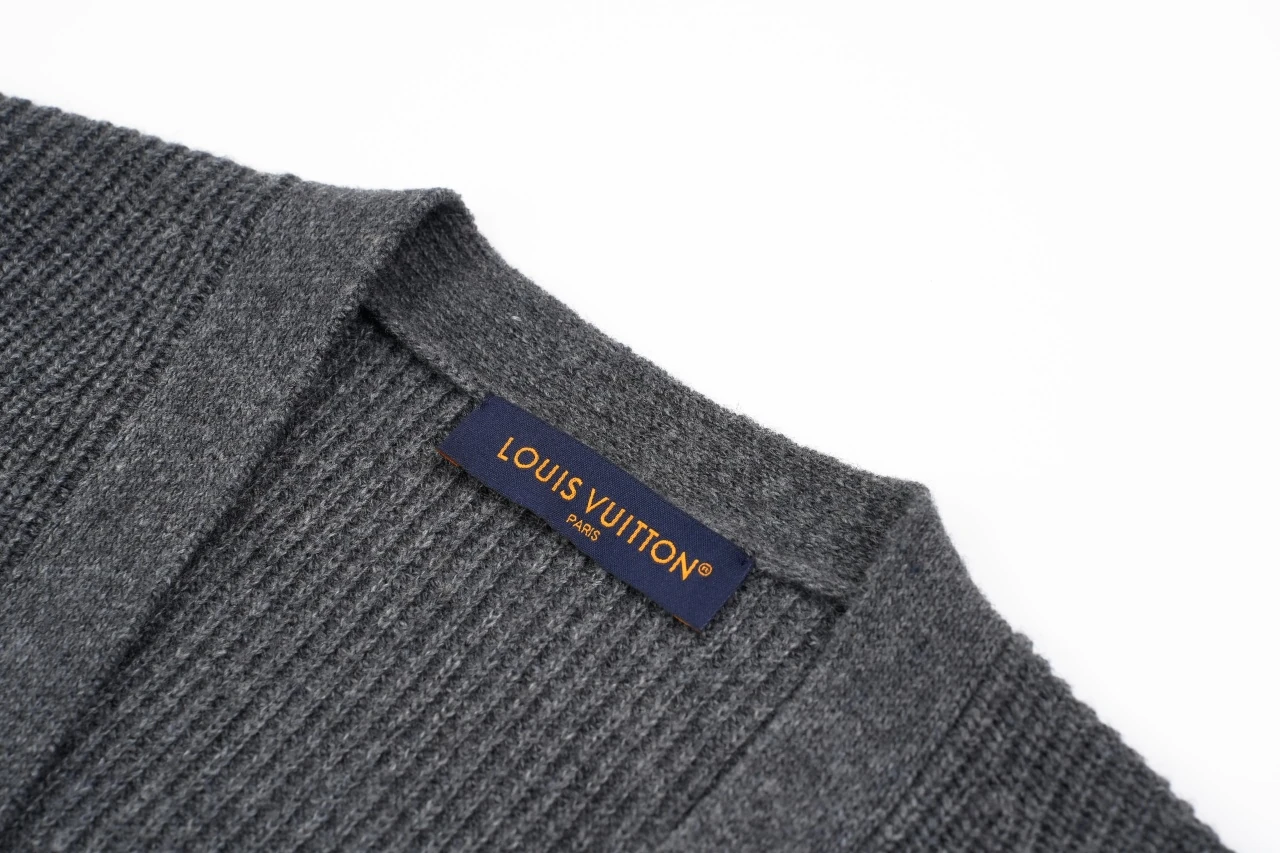 Louis Vuitton Grey Cashmere Feel Knit Cardigan product photo from LabelPicks