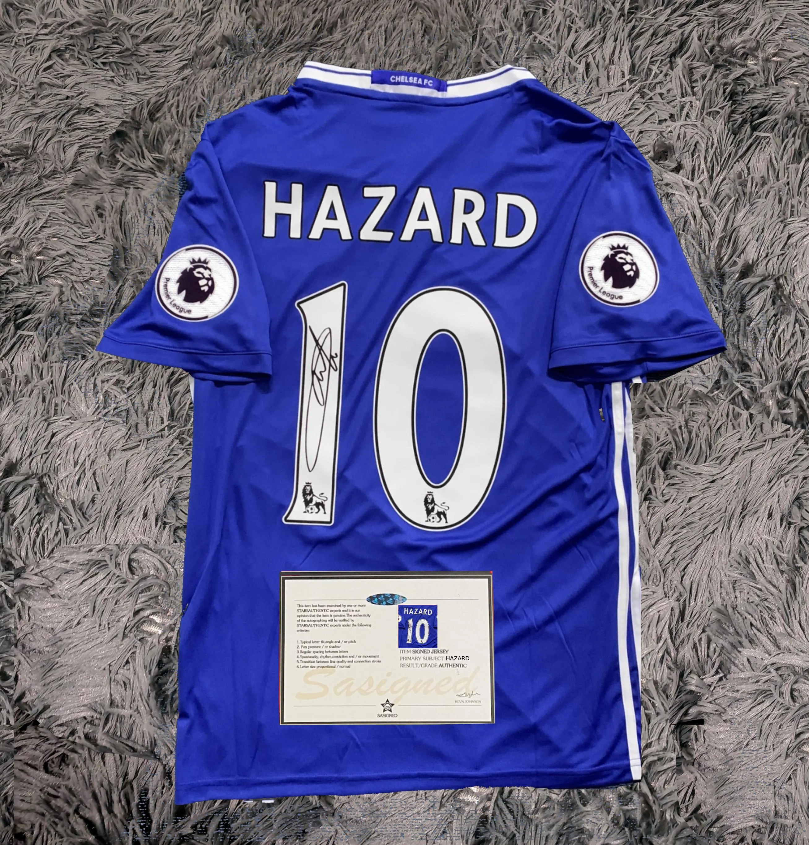 Eden Hazard SIGNED Chelsea 15/16 Home Jersey/Shirt - COA - 2015