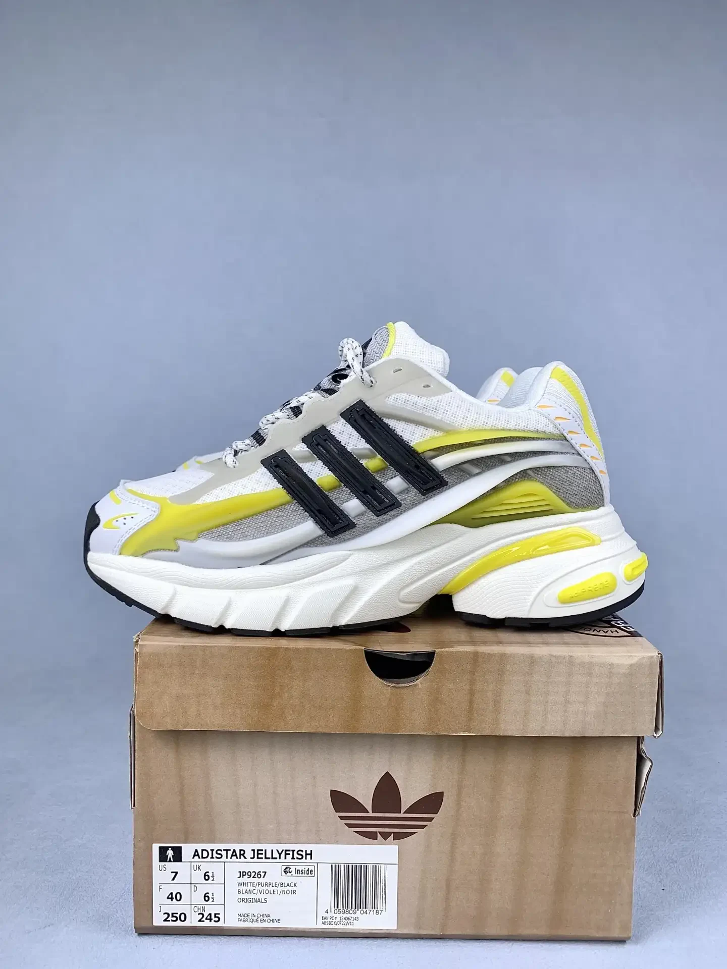 Pharrell Williams x adidas Adistar Jellyfish Black White Yellow Shoes product photo from LabelPicks