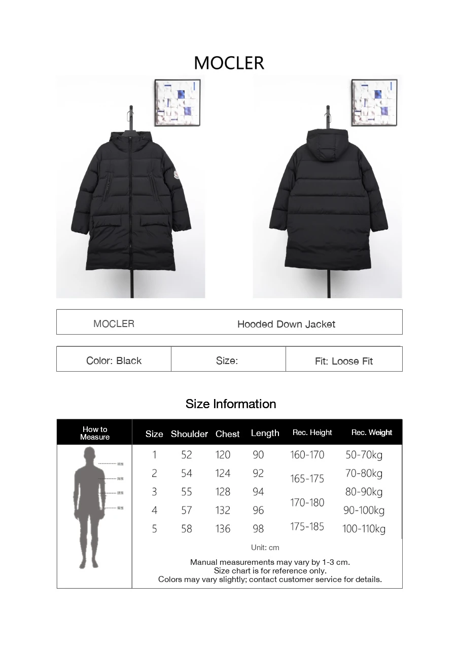 Moncler Black Bosona Longline Hooded Down Jacket product photo from LabelPicks