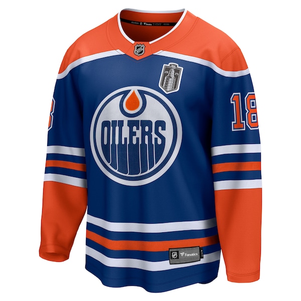 Zach Hyman Edmonton Oilers  2025 Stanley Cup Final Home Breakaway Jersey - Royal