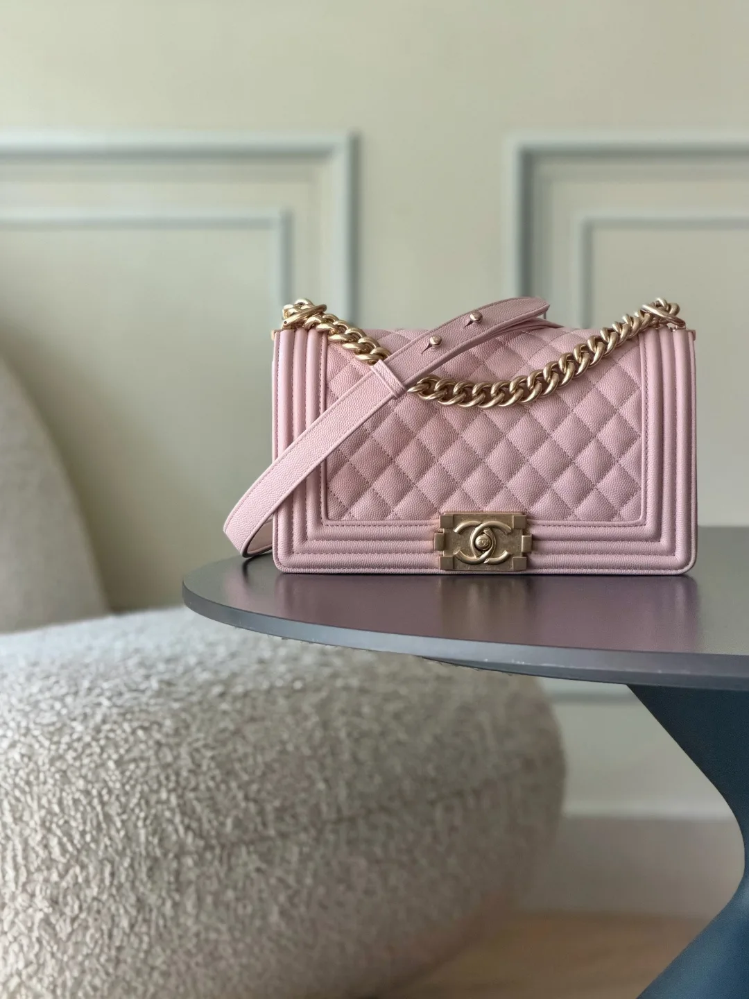 Chanel Pink Quilted Leather Shoulder Bag product photo from LabelPicks