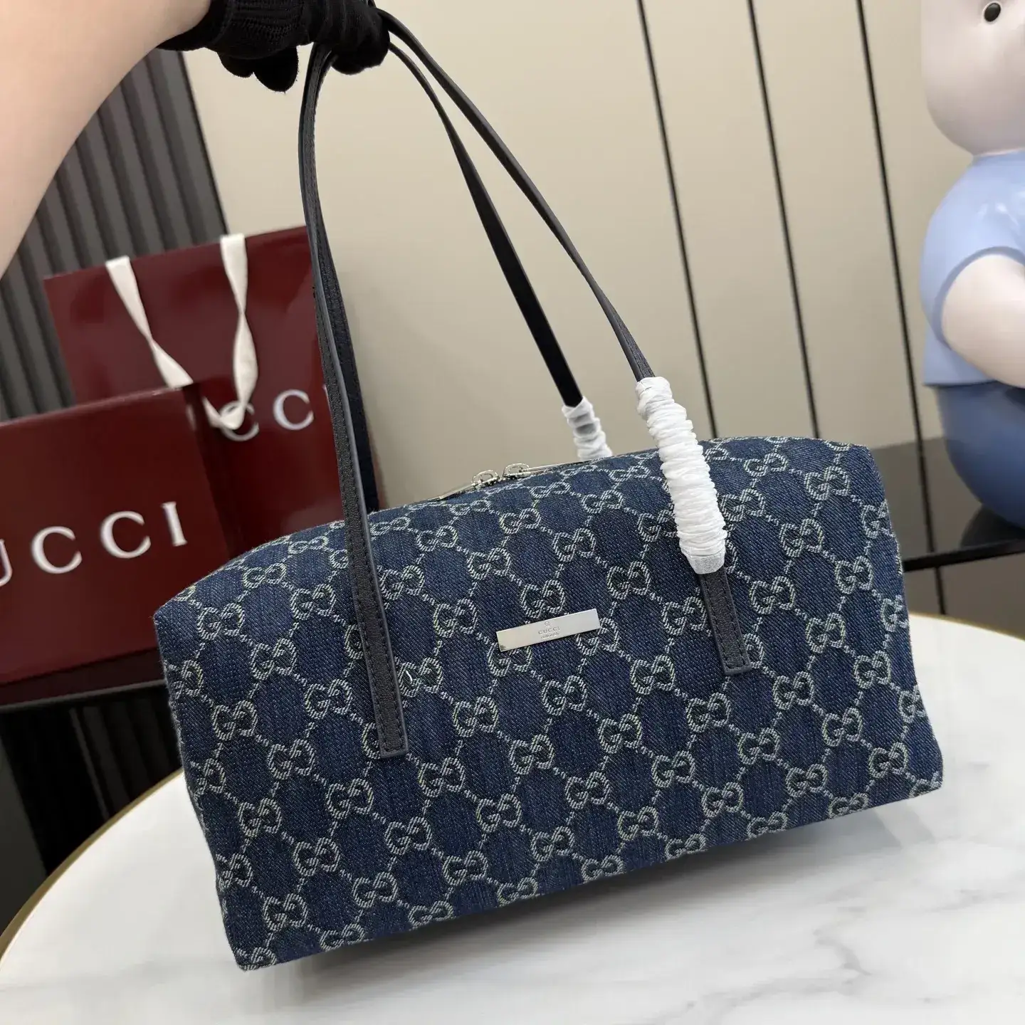 Gucci Generation Blue Nylon Top Handle Bag product photo from LabelPicks
