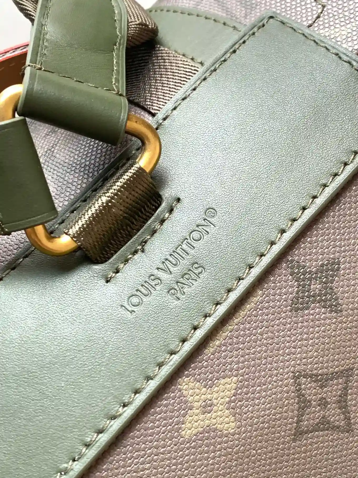 Louis Vuitton Christopher Green Canvas and Leather Backpack product photo from LabelPicks
