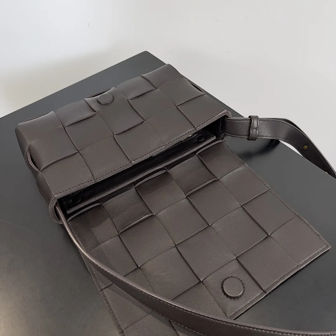 Bottega Veneta Cassette Brown Intrecciato Woven Leather Shoulder Bag product photo from LabelPicks