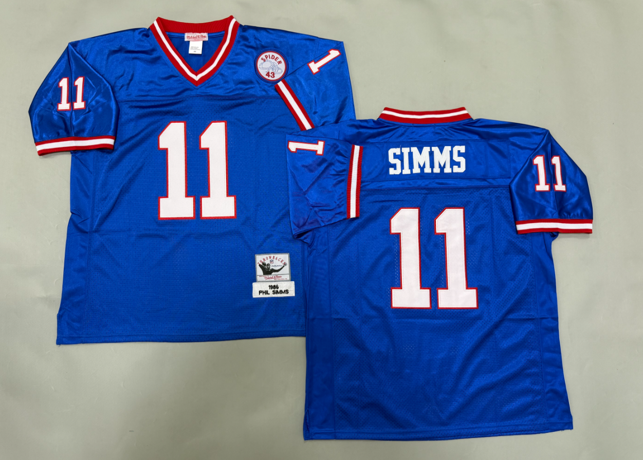 Phil Simms New York Giants Authentic Throwback Retired Player Jersey