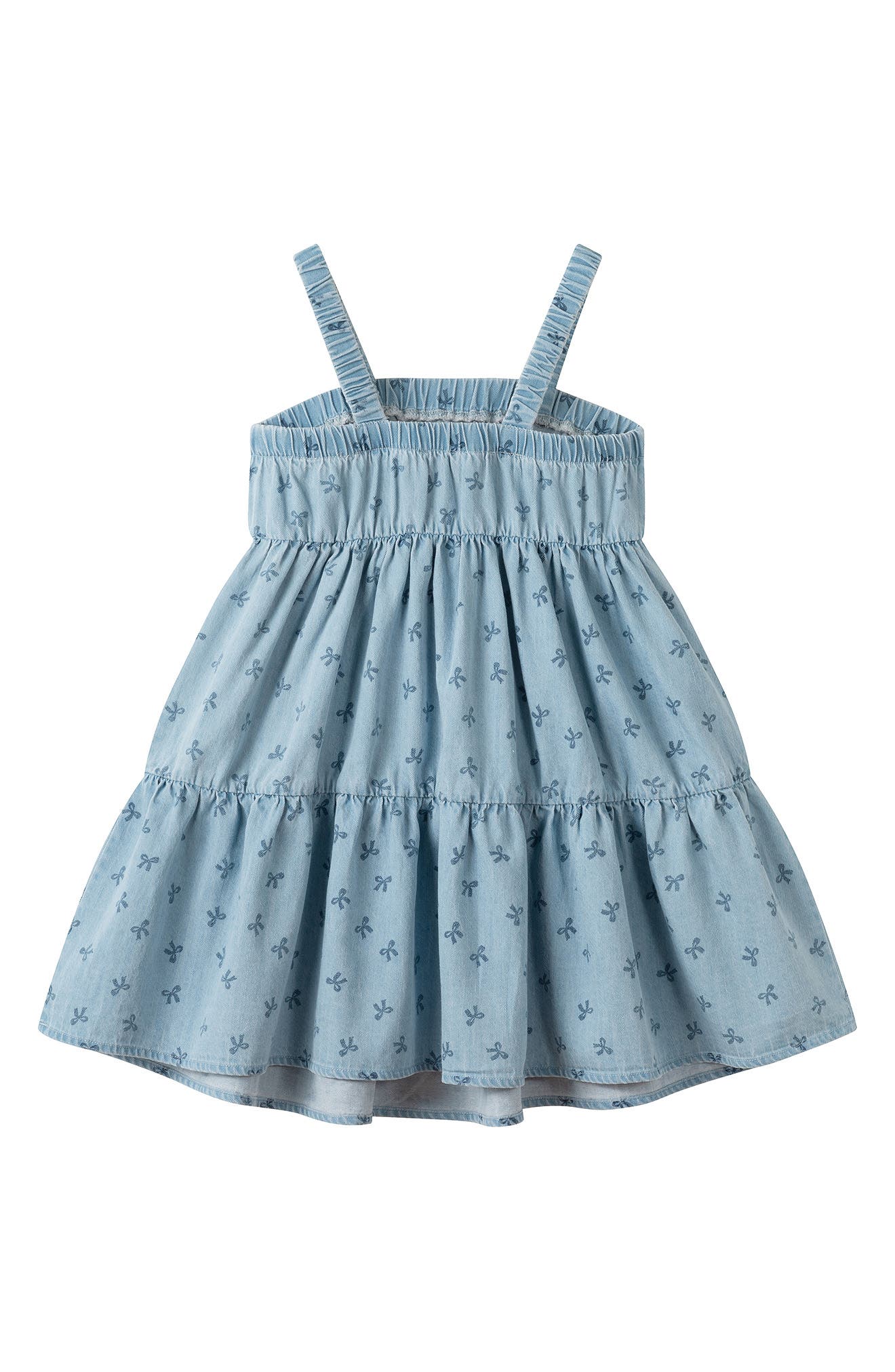 Andy & Evan Bow Chambray Tiered Dress