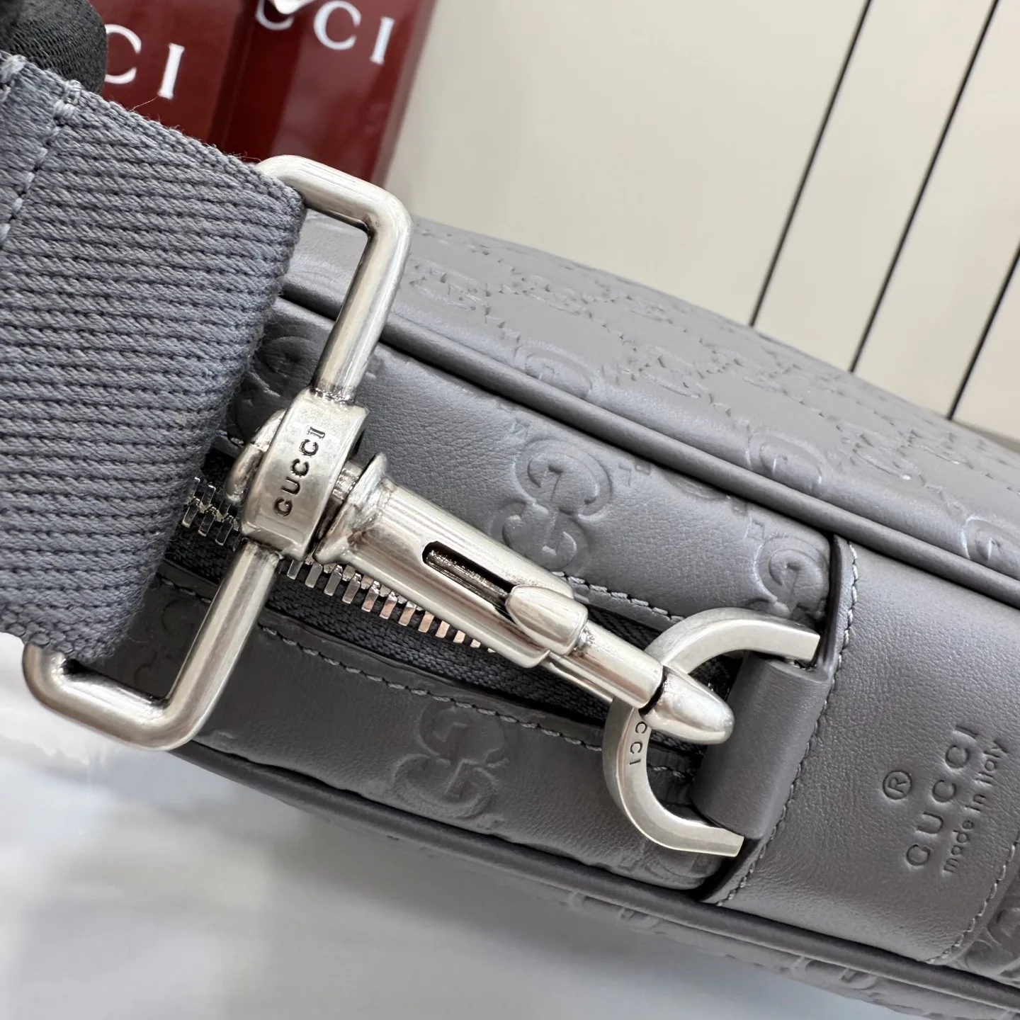 Gucci Grey Smooth Leather Tote Bag product photo from LabelPicks