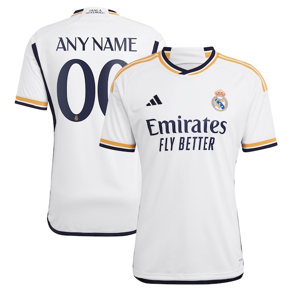 Los Merengues adidas 2023/24 Home Replica Custom Jersey - White