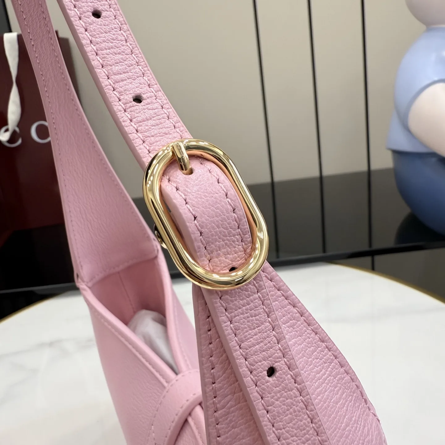 Gucci Jackie Pink Grained Leather Shoulder Bag product photo from LabelPicks