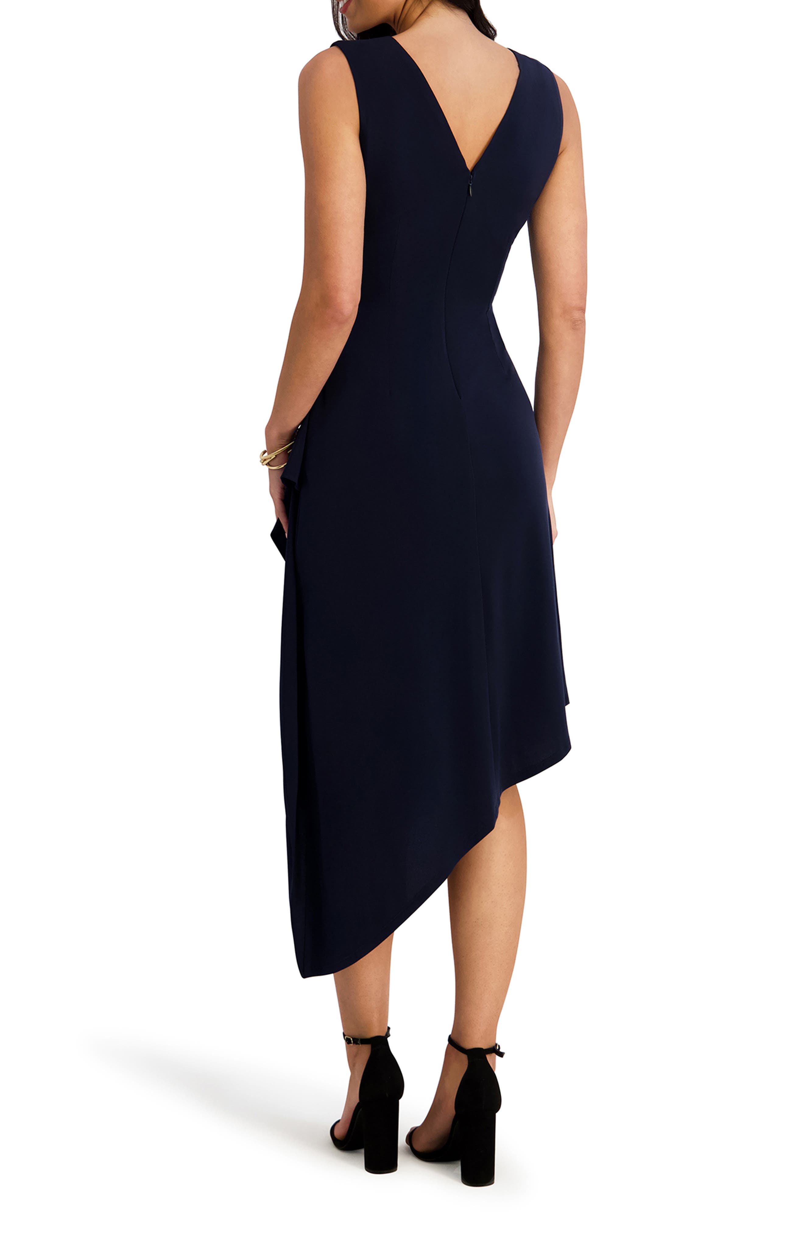 Kensie Sleeveless Jersey Faux Wrap Dress